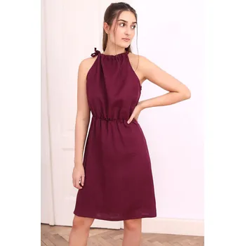 Dámské šaty Lotika 100% lněné šaty bez rukávů Lotika 1092360