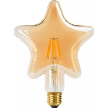 Žárovka LED ŽÁROVKA FILAMENT HVĚZDA E27 4W 1800K JANTAROVÁ