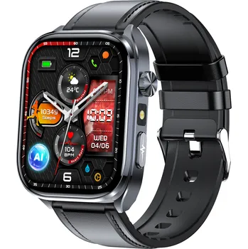 Chytré hodinky PulsGo HEALTH ET572 Fit / EKG / Krevní tlak / Cukr v krvi / Složky krve / Teplota / Hovory / AI asistent 661309