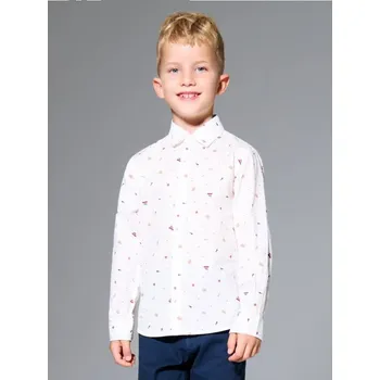 Chlapecká košile Sinsay - Bavlněná košile s vánočním motivem - bílá - YL936-00X - YL936-00X-98