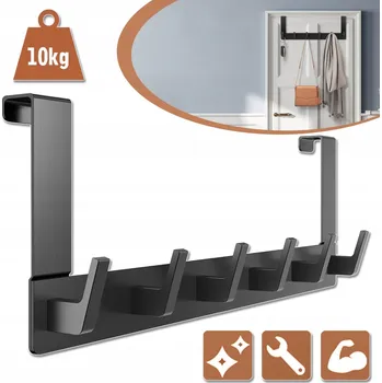 Věšák VĚŠÁK NA RUČNÍKY PŘES DVEŘE, VĚŠÁK NA DVEŘE NA ZAVĚŠENÍ OBLEČENÍ