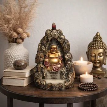 Aroma lampa Fontána na tekoucí dým s vodopádem Buddha