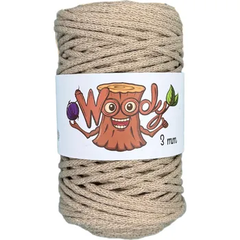 Příze Woody 3 mm – Cappuccino (100m)