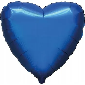 Balónek Fóliový balónek 18" FX - Srdce (saténová tmavě modrá), balený