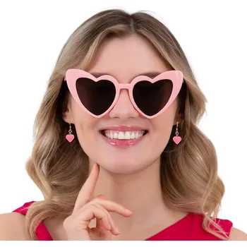 Sluneční brýle Party sluneční brýle srdce korálové plastové