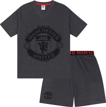 Pánské pyžamo MANCHESTER UNITED FC Pánské pyžamo Manchester United FC, šedé, krátký rukáv Velikost: XXL