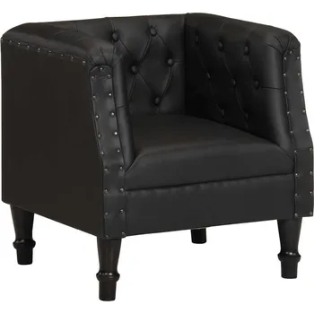 Zahradní sestava Křeslo černé pravá kůže - 8719883826912