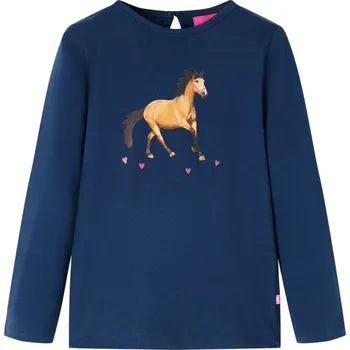 Chlapecké tričko Dětské tričko s dlouhým rukávem námořnicky modré 104 - 8721012036017