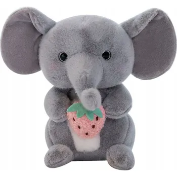 plyšák PLYŠOVÁ PLYŠÁK SLON S JAHODOU PLYŠÁK SLŮNĚ 23 CM