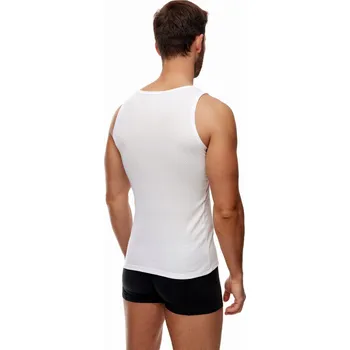 Pánské tílko Bílé pánské tílko TANK TOP 100% bavlna L