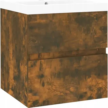 Koupelnový nábytek Koupelnová skříňka s umyvadlem 41x38,5x45 cm kouřový dub/bílá