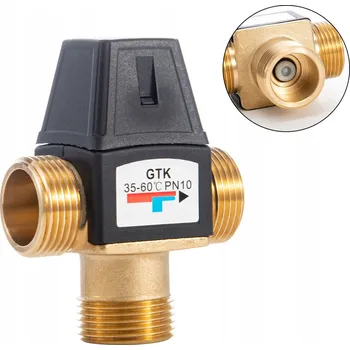 Ventil G3/4'' TROJCESTNÝ mosazný TERMOSTATICKÝ SMĚŠOVACÍ VENTIL DN20