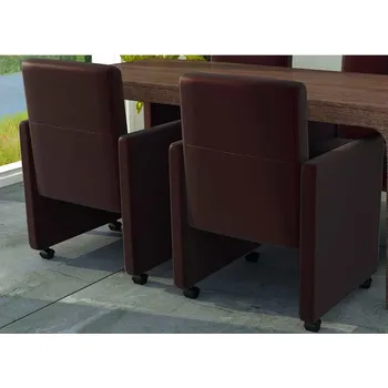 Jídelní židle Jídelní židle 2 ks hnědé umělá kůže - 8718475807346