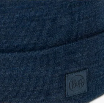 Čepice BUFF MERINO HEAVYWEIGHT BEANIE SOLID NIGHT BLUE čepice