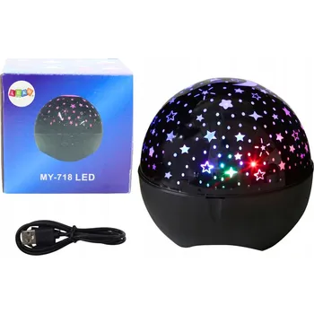 Noční světlo PROJEKTOR NOČNÍ OBLOHY NOČNÍ LAMPA BLUETOOTH REPRODUKTOR 2V1 OTOČNÝ DÁREK