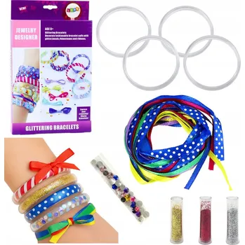 kreativní sada KREATIVNÍ SADA PRO VÝROBU NÁRAMKŮ PŘÁTELSTVÍ DIY KORÁLKY A GLITRY