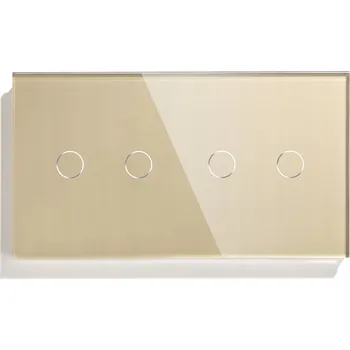 vypínač DOTYKOVÝ SPÍNAČ SVĚTLA 2+2 ČTYŘNÁSOBNÝ SCHODIŠŤOVÝ SKLENĚNÝ VYPÍNAČ