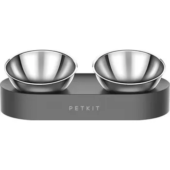 Miska pro psa Sada dvou kovových misek Petkit stříbrné 0,48 l
