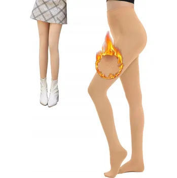 Dámské punčochy Teplé dámské zimní zateplené punčocháče velikost M, 40-46 kg, barva tělová