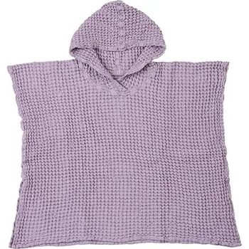 Dámský župan Tutti Froté Ó Froté Dětské vaflové pončo s kapucí 400 gsm fialové