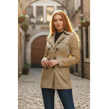 Dámský kabát TopMode Dámský jarní trenčkot s krajkou 517732
