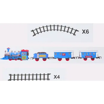 Vláček a vláčkodráha VLÁČEK NA BATERIE SADA KOLEJE SVĚTELNÉ A ZVUKOVÉ EFEKTY