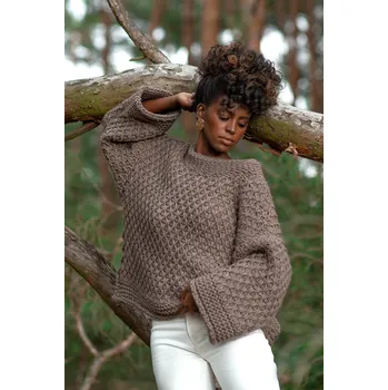 Dámský svetr TopMode Oversized svetr s výrazným vzorem 726994