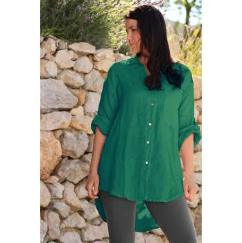 Dámská košile TopMode Lněná dámská oversized košile 933670