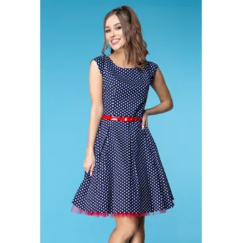 Dámské šaty TopMode Dámské áčkové šaty puntíkaté 812553