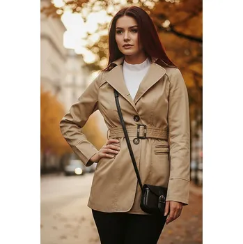 Dámský kabát TopMode Dámský krátký kabátek - trenčkot 478590