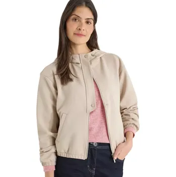 Dámská piqué bundička s kapucí Cecil 212928 latte velikost M