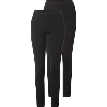 Dámské legíny esmara® Dámské legíny s BIO bavlnou, 2 kusy (černá, XL (48/50))