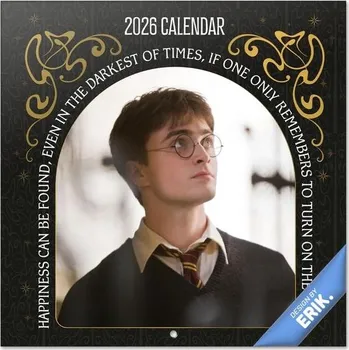 Kalendář Kalendář Grupo Erik 2026 Nástěnný kalendář Harry Potter Filmový kalendář Rodinný plánovač - Roční