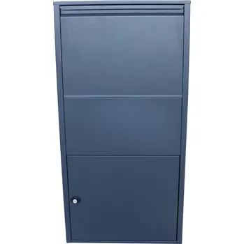 Poštovní schránka box na balíky s přepadovou lištou, antracit - privátní "parcel box", rozměr 440 x 220 x 880 mm, tl. mat. 0,8 mm, velikost balíku 360 x 170 x 260 mm, barva - antracit RAL 7016