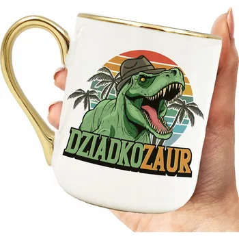 HRNEK PRO DĚDEČKA ELEGANTNÍ DINOSAURUS DĚDEČKOSAUR DÁREK KE DNI DĚDEČKŮ