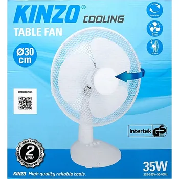 Domácí ventilátor Stolní ventilátor Kinzo Cooling bílý