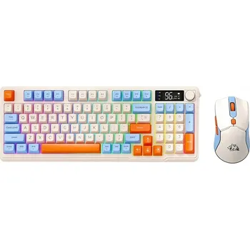 Klávesnice Bezdrátová sada klávesnice a myši Ziyoulang T96 Borůvka