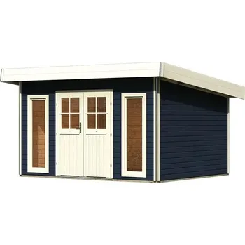 Zahradní domek Dřevěný zahradní domek (89408) Karibu Tecklenburg 2 tmavě šedá, š. 369 × d. 369 cm
