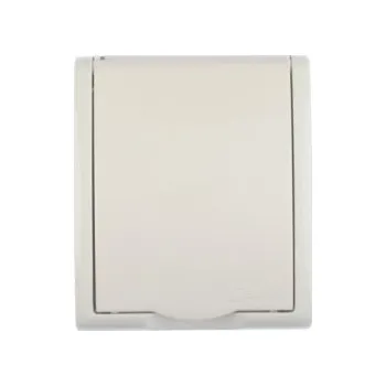 Elektrická zásuvka AQGZ1/11 Zásuvka s uzemněním, voděodolná IP54, bílá Simon Aquarius