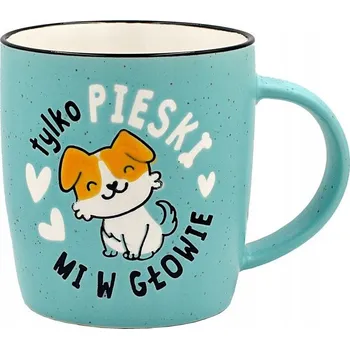 Hrnek kukartka Ručně malovaný s reliéfní ilustrací, keramika, 350 ml