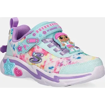 Chlapecká obuv Dětské sneakers boty Skechers SNUGGLE SNEAKS 302214L tyrkysová 60X, EUR 33.5