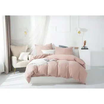 Povlečení RŮŽOVÉ POVLEČENÍ PRODYŠNÉ MUŠELÍNOVÉ 140x200 + 1 POVLAK KOMPLET JEMNÝ