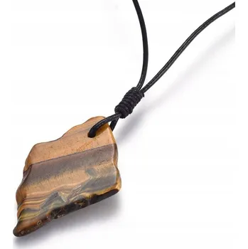 Náhrdelník Náhrdelník s tygřím okem na koženém řemínku