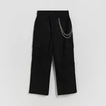 Reserved - GIRLS` TROUSERS & CHAIN - černý - 215HN-99X - 215HN-99X-128