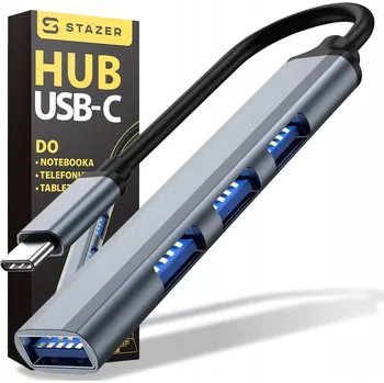 USB hub USB rozbočovač Raltek 4x USB 3.0 s USB-C 3.1 OTG