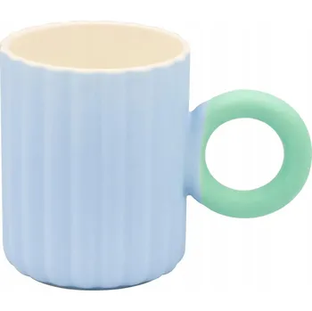 Hrnek Cup&You Modrý hrnek široce rýhovaný porcelán 350 ml