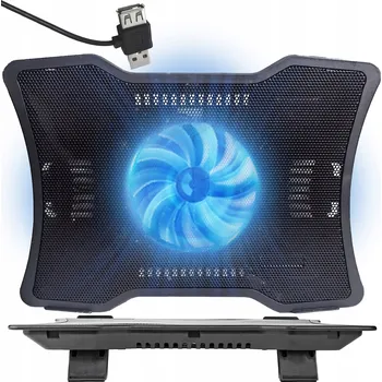 Chladicí podložka Retoo s 70mm ventilátorem, nastavitelná, pro notebook do 17 palců