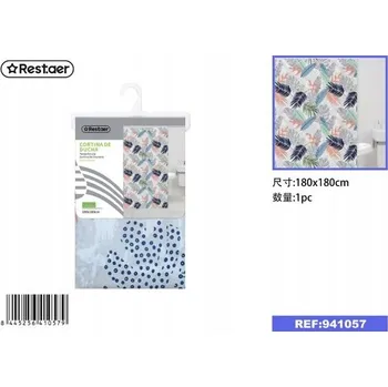 Prostěradlo Estetická sprchová Záclona se vzorem, 180x180 cm