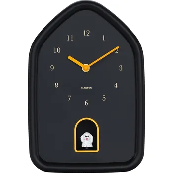 Hodiny Karlsson, Hodiny nástěnné Modern Doggy, černé - Formadore