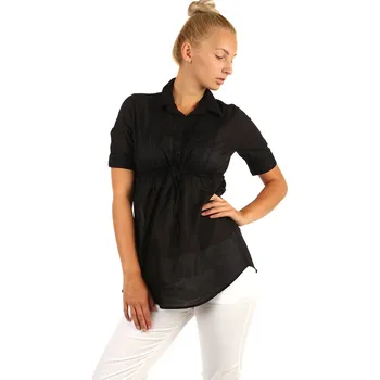 Dámská halenka TopMode Prodloužená dámská halenka- krátký rukáv 246565